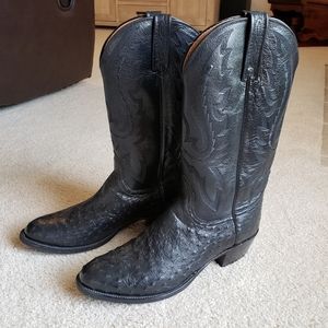 Lucchese 2000 Full Quill Ostrich Boots
